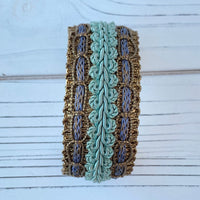 Lenora Dame Tudor Collection Cuff Bracelet in Turquoise and Violet