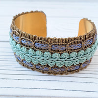 Lenora Dame Tudor Collection Cuff Bracelet in Turquoise and Violet