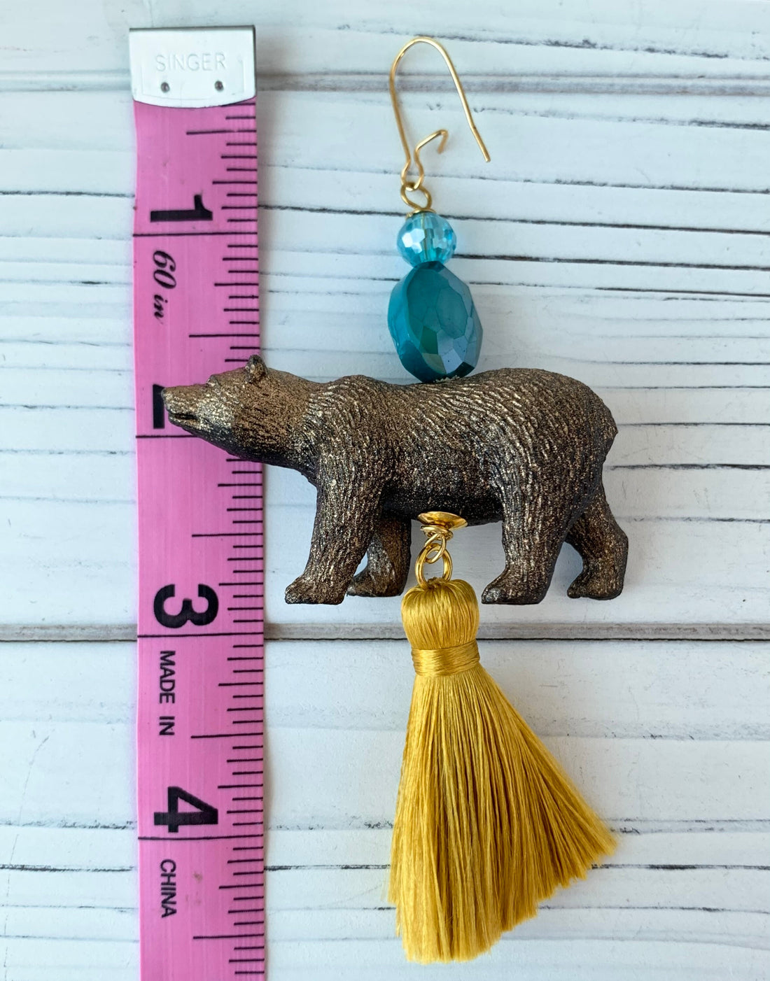 Golden bear shop earrings
