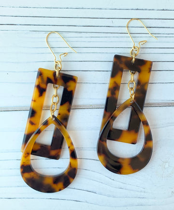 Lenora Dame Timeless Tortoise Shell Earrings