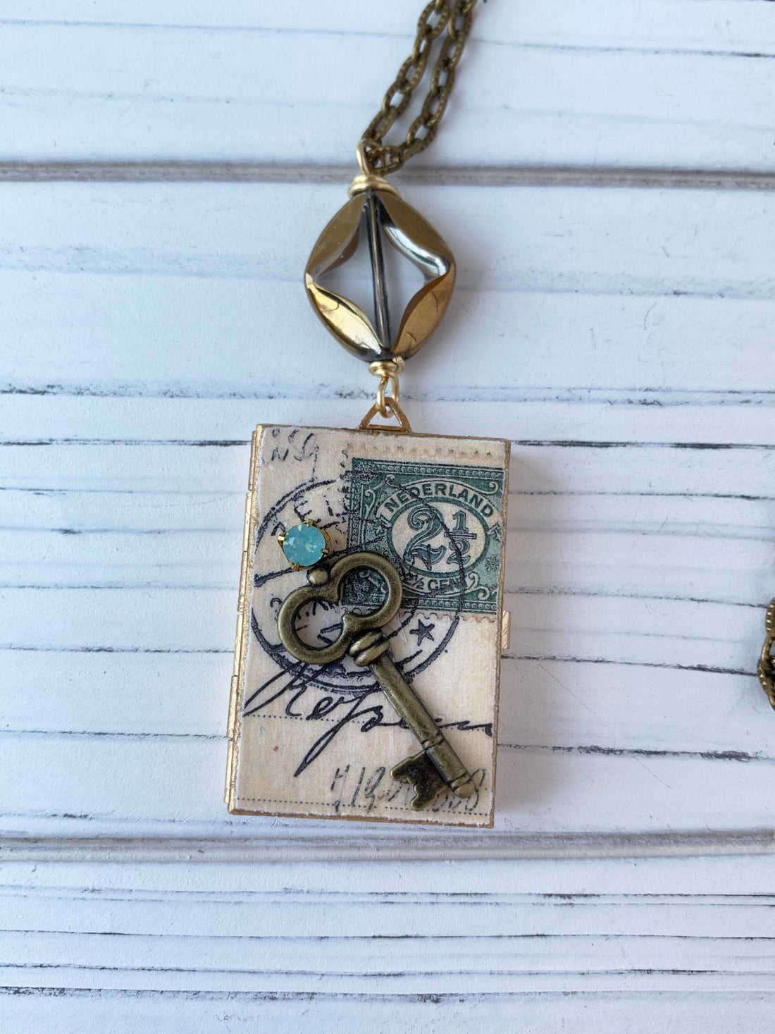 Book Locket Pendant Necklace