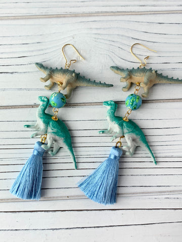 Lenora Dame Dino Duo Tassel Earrings