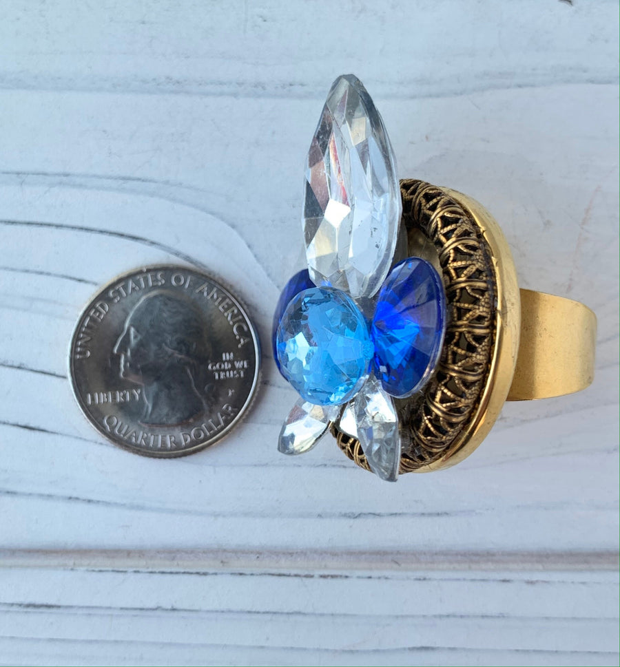 Lenora Dame One of a Kind Statement Ring in Sapphire