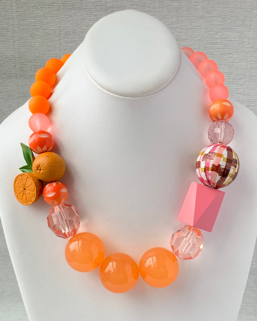 LAST TWO! - Lenora Dame Freshly Squeezed Orange Fruit Necklace