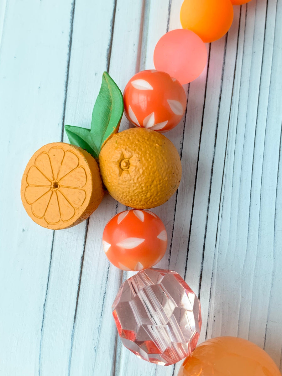 LAST TWO! - Lenora Dame Freshly Squeezed Orange Fruit Necklace