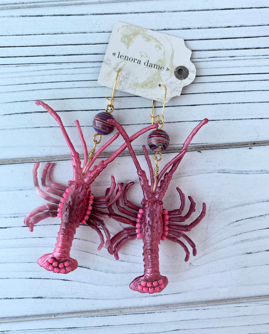 Lenora Dame Lady Crawfish Earrings