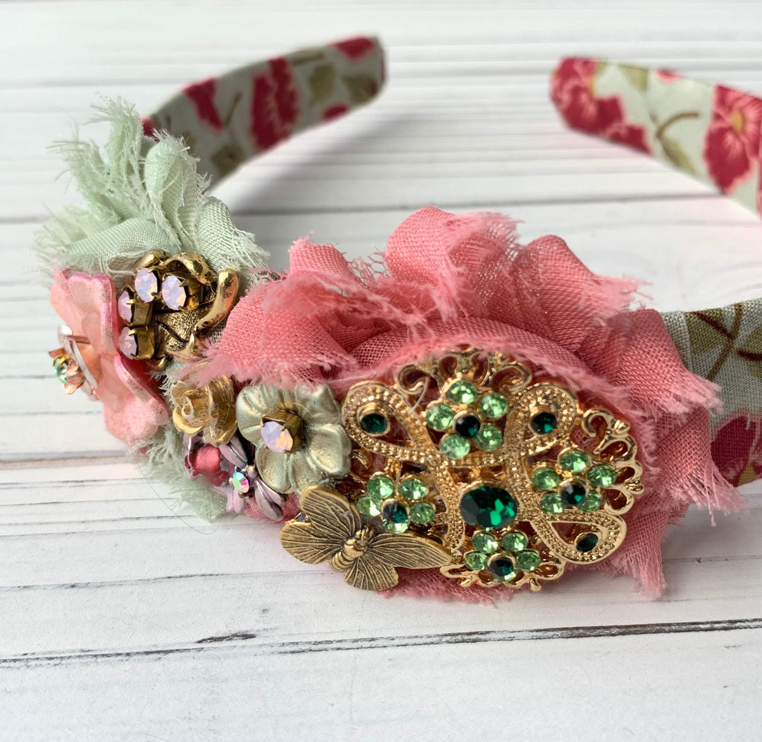 Lenora Dame Butterfly Garden Headband