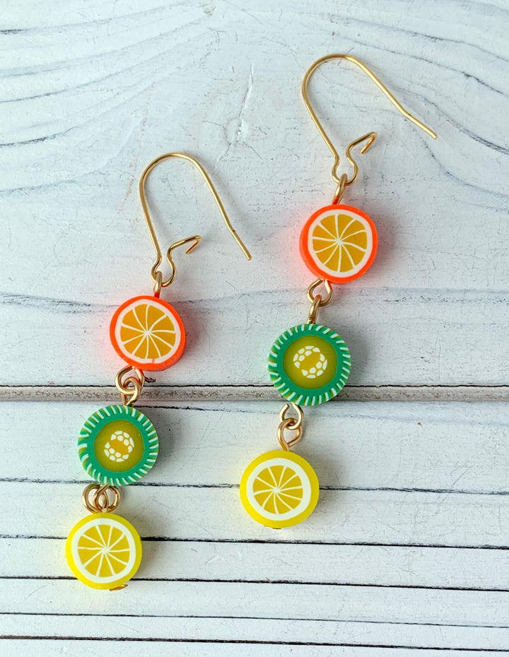 Lenora Dame Citrus Tart Fruit Earrings