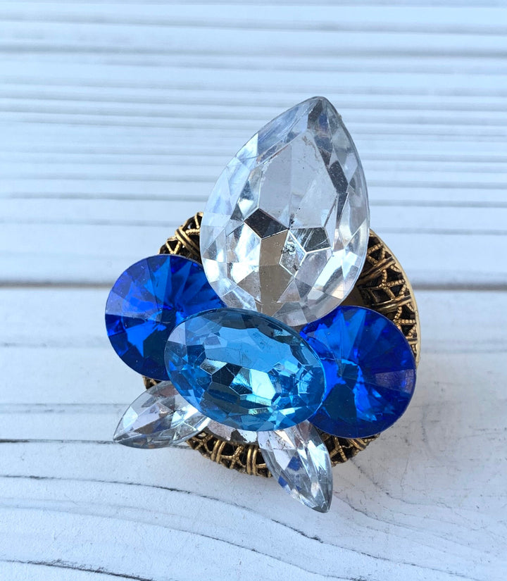 Lenora Dame One of a Kind Statement Ring in Sapphire