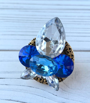 Lenora Dame One of a Kind Statement Ring in Sapphire