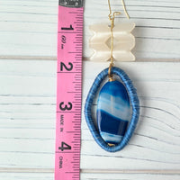 Lenora Dame Blueberry & Cream Statement Earrings