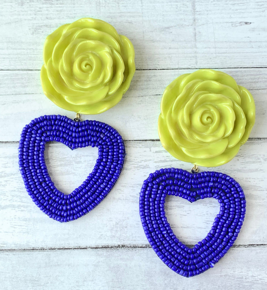 Lenora Dame Verbena Rose Earrings - Last One