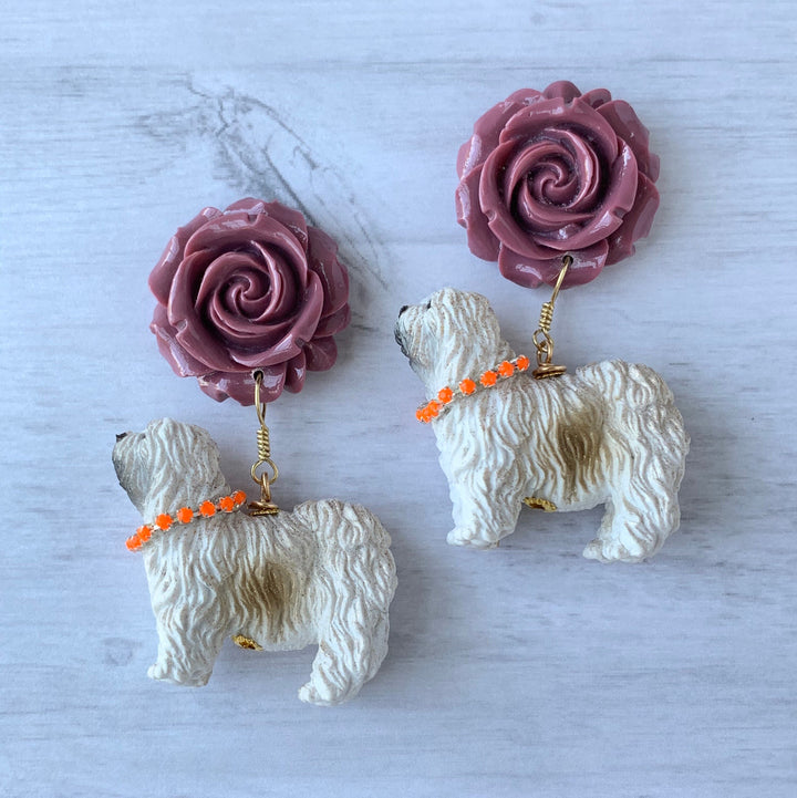 Lenora Dame Fifth Avenue Sheepdog Earrings