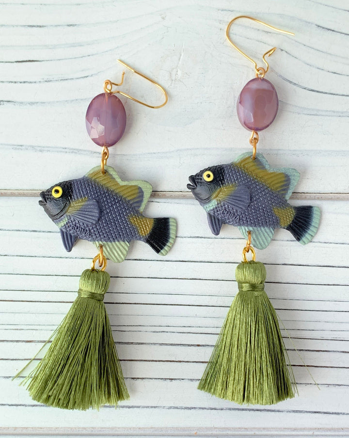 Lenora Dame Albacore Tassel Statement Earrings