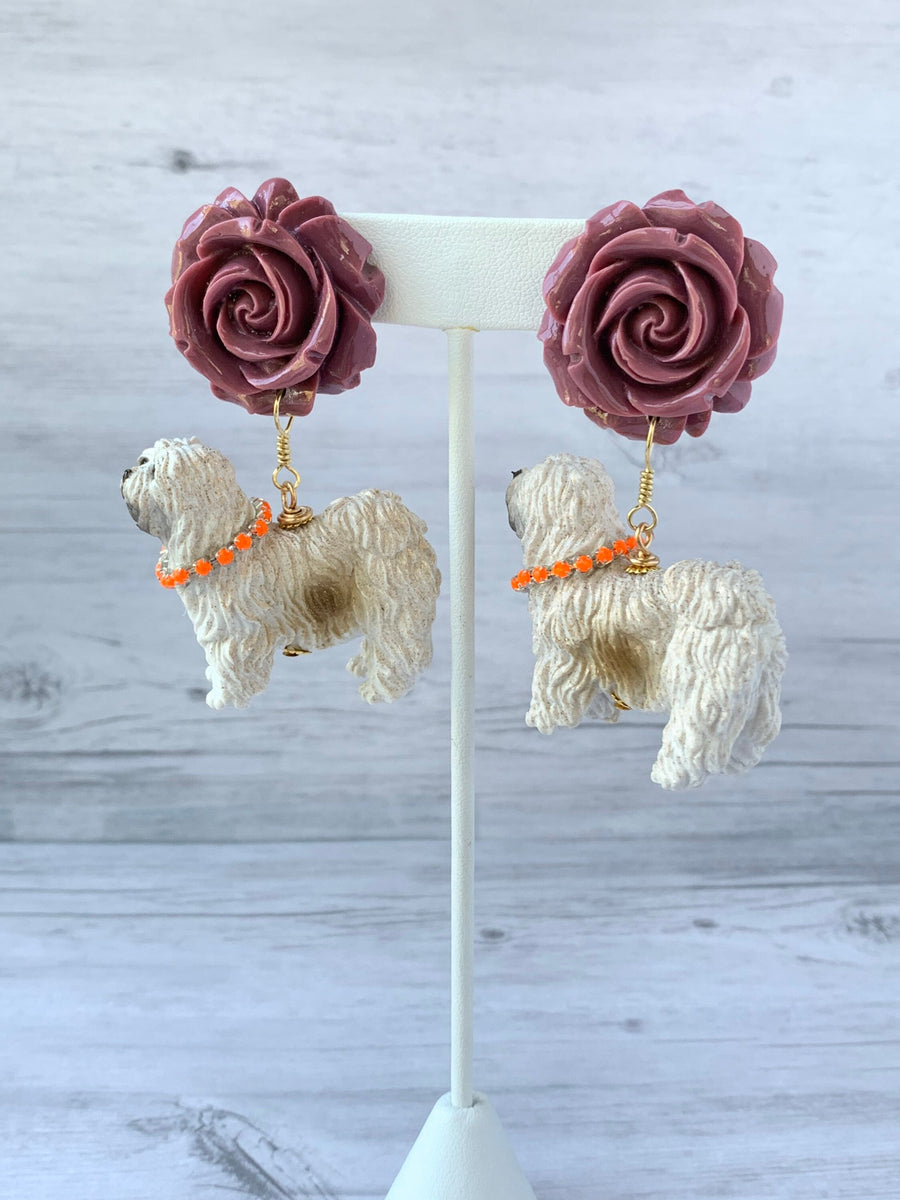 Lenora Dame Fifth Avenue Sheepdog Earrings