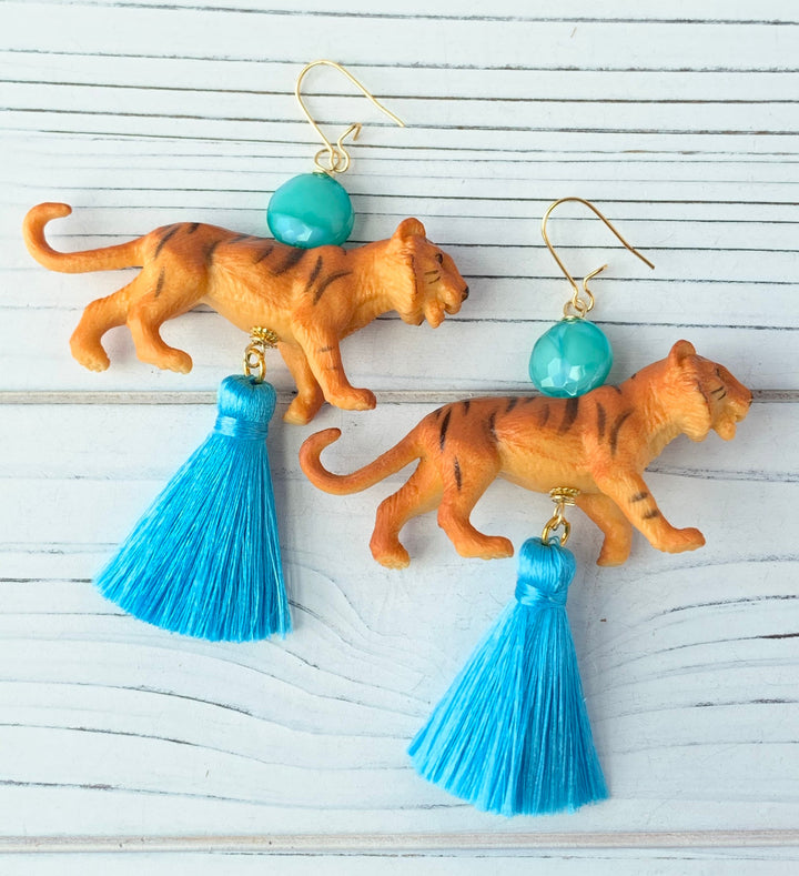 Bengal Tiger Tassel Earrings