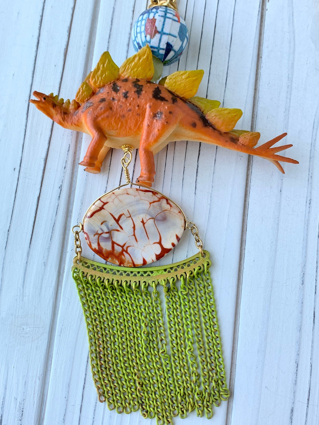 Lenora Dame Megan the Stegosaurus Pendant Necklace