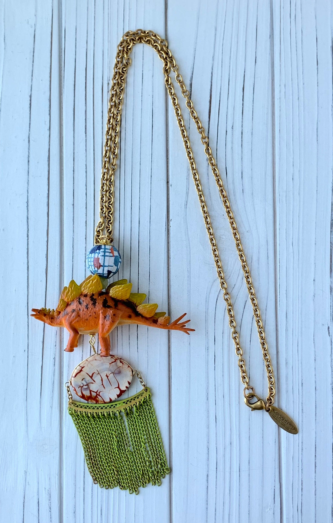 Lenora Dame Megan the Stegosaurus Pendant Necklace