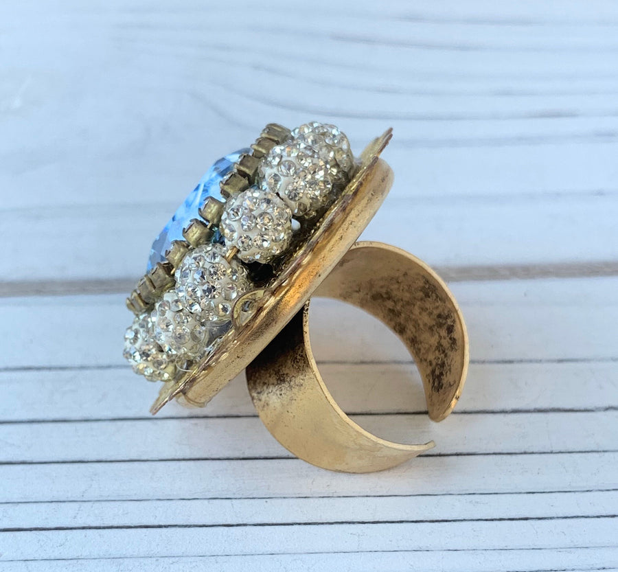 Lenora Dame Baby's Got the Blues Statement Ring