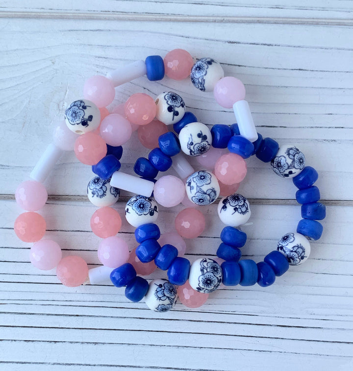 Lenora Dame 4-Piece Tea Party Stretch Bracelet Set