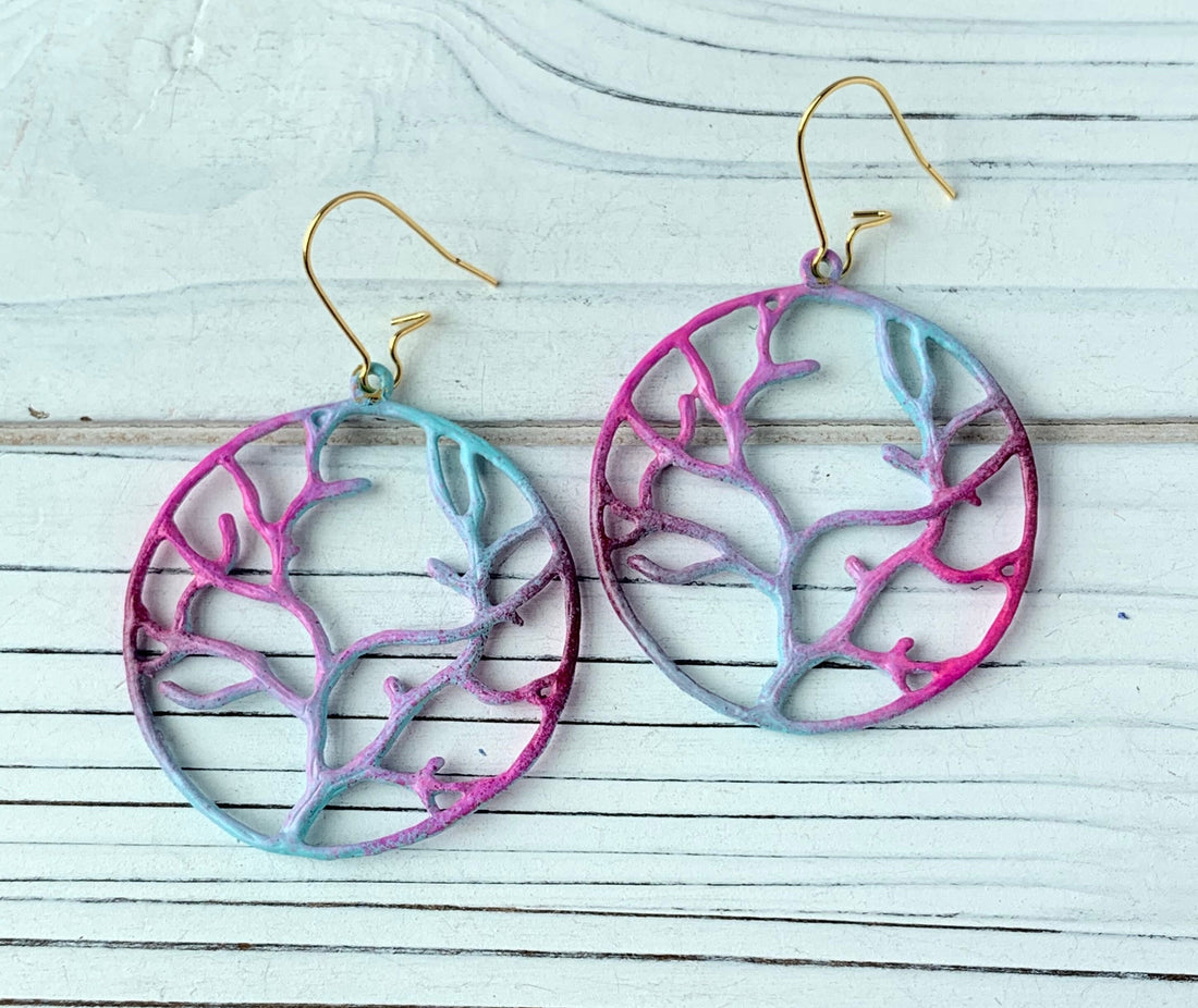 Lenora Dame Willow Tree Earrings in Cotton Candy