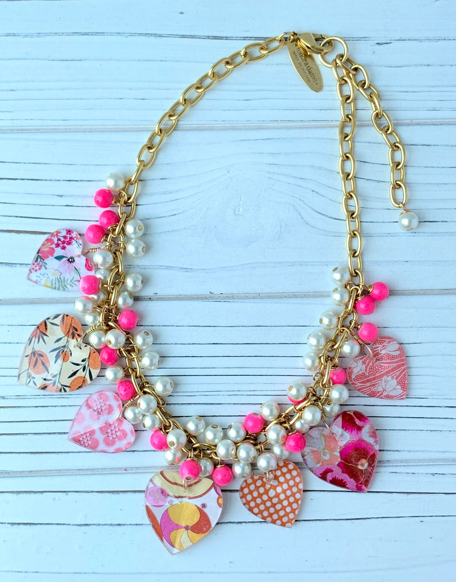 Lenora Dame Bergamot Heart Charm Necklace