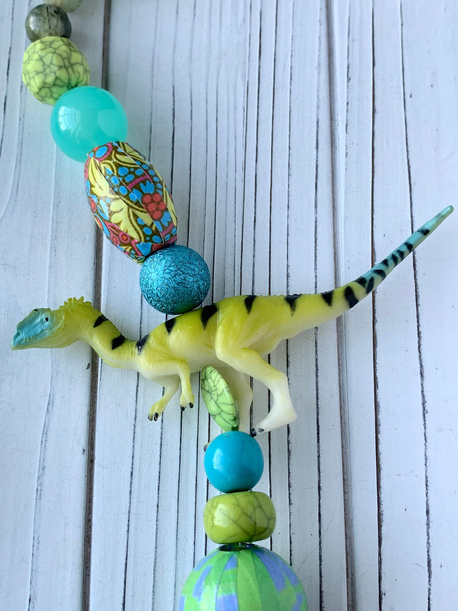 Lenora Dame Neon Dinosaur Necklace