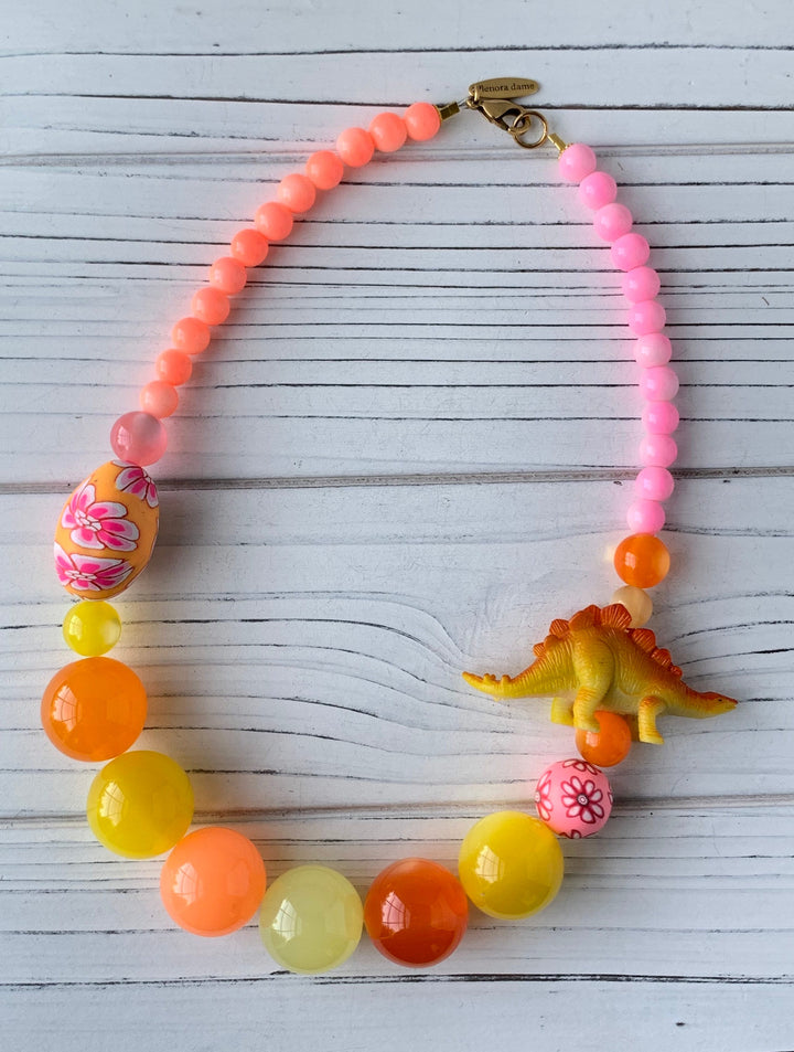 Lenora Dame Dino Popsicle Kiddie Necklace