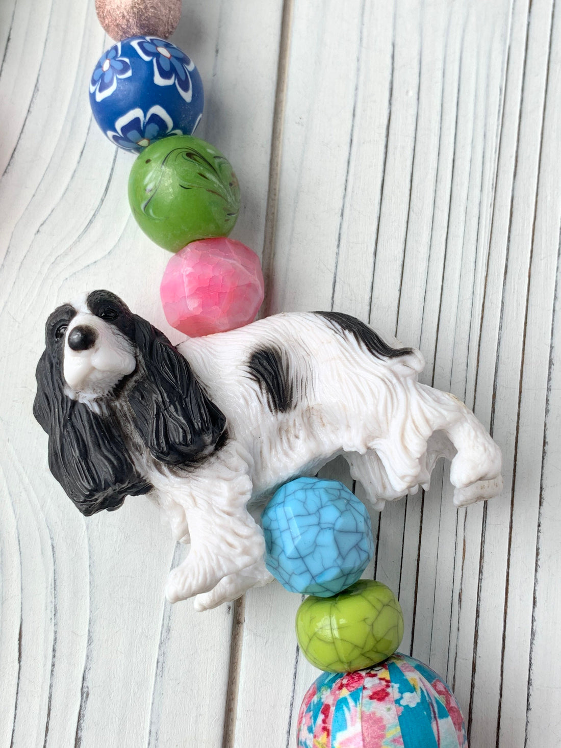 Lenora Dame Cora the Cocker Spaniel Queen Mum Necklace
