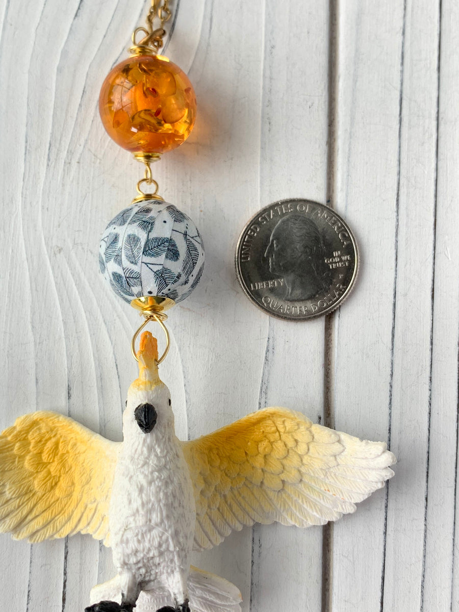 Lenora Dame Calypso the Cockatoo Pendant Necklace