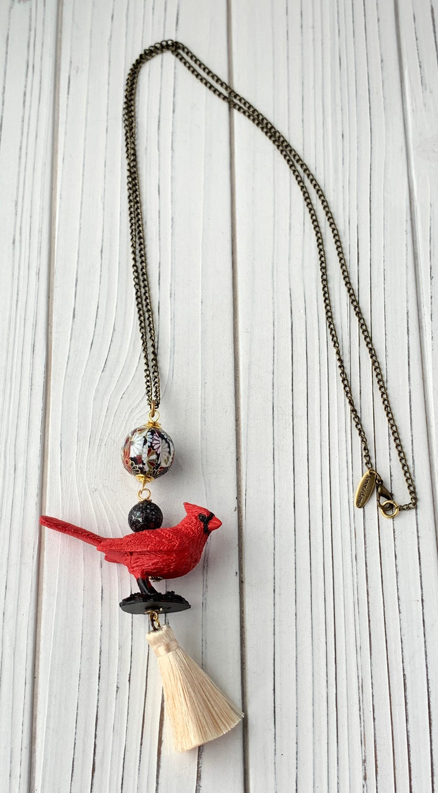 Lenora Dame Casper the Cardinal Pendant Necklace