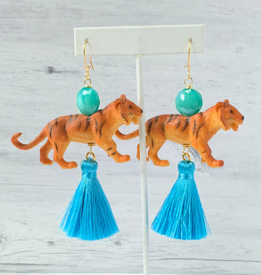 Bengal Tiger Tassel Earrings