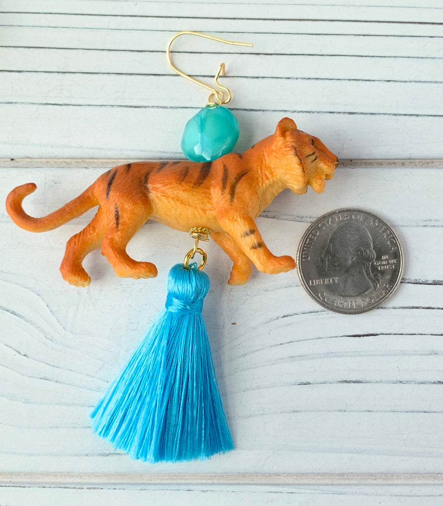 Bengal Tiger Tassel Earrings