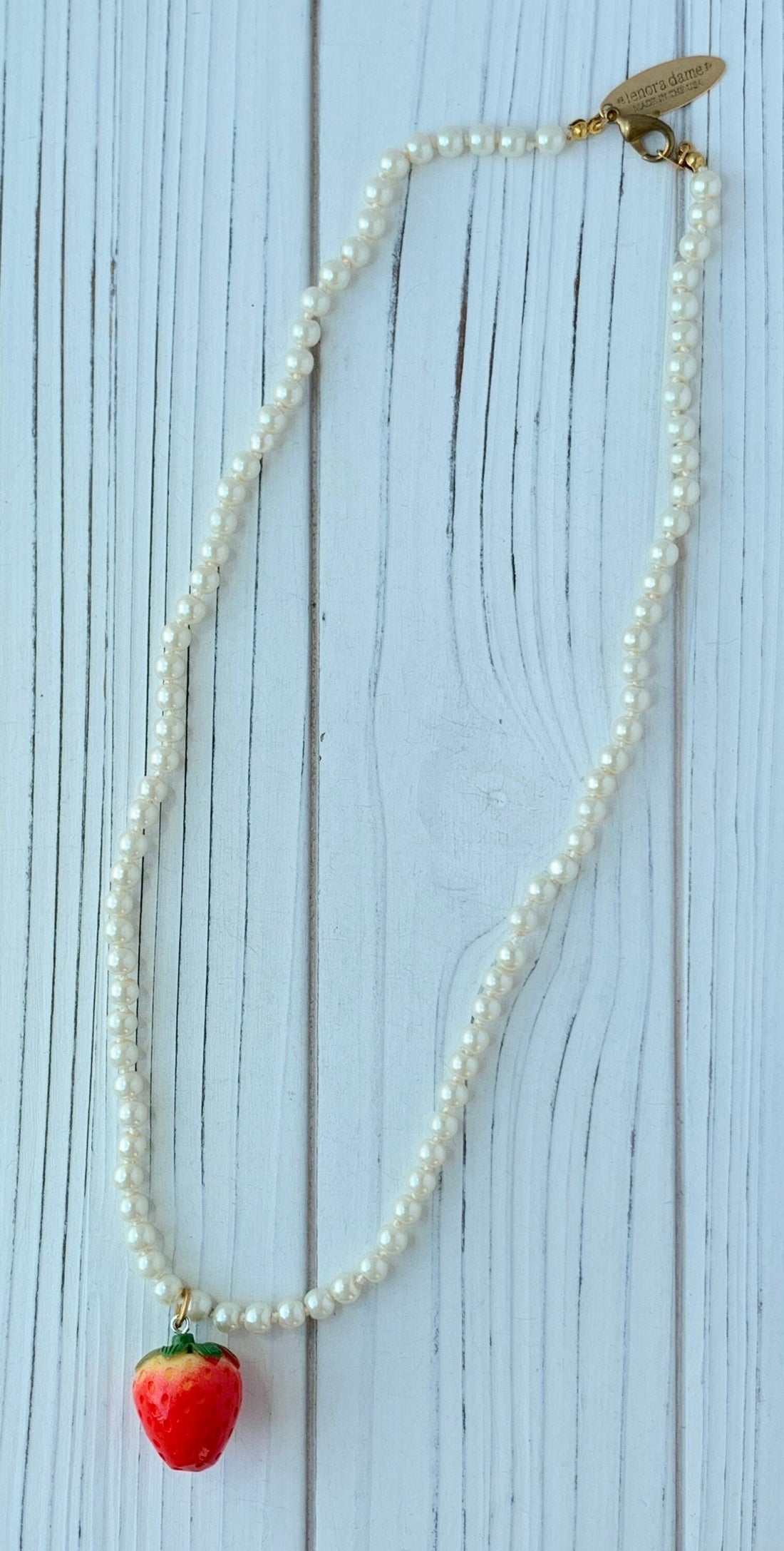 Lenora Dame Pearly Strawberry Necklace