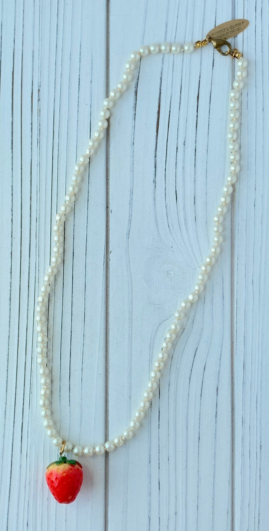 Lenora Dame Pearly Strawberry Necklace