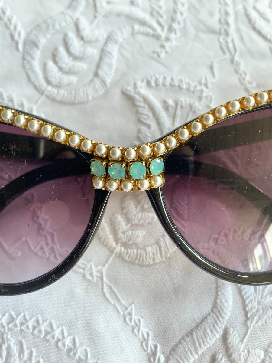 Lenora Dame Christina Sunnies Embellished Sunglasses