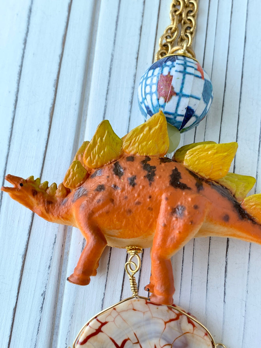 Lenora Dame Megan the Stegosaurus Pendant Necklace