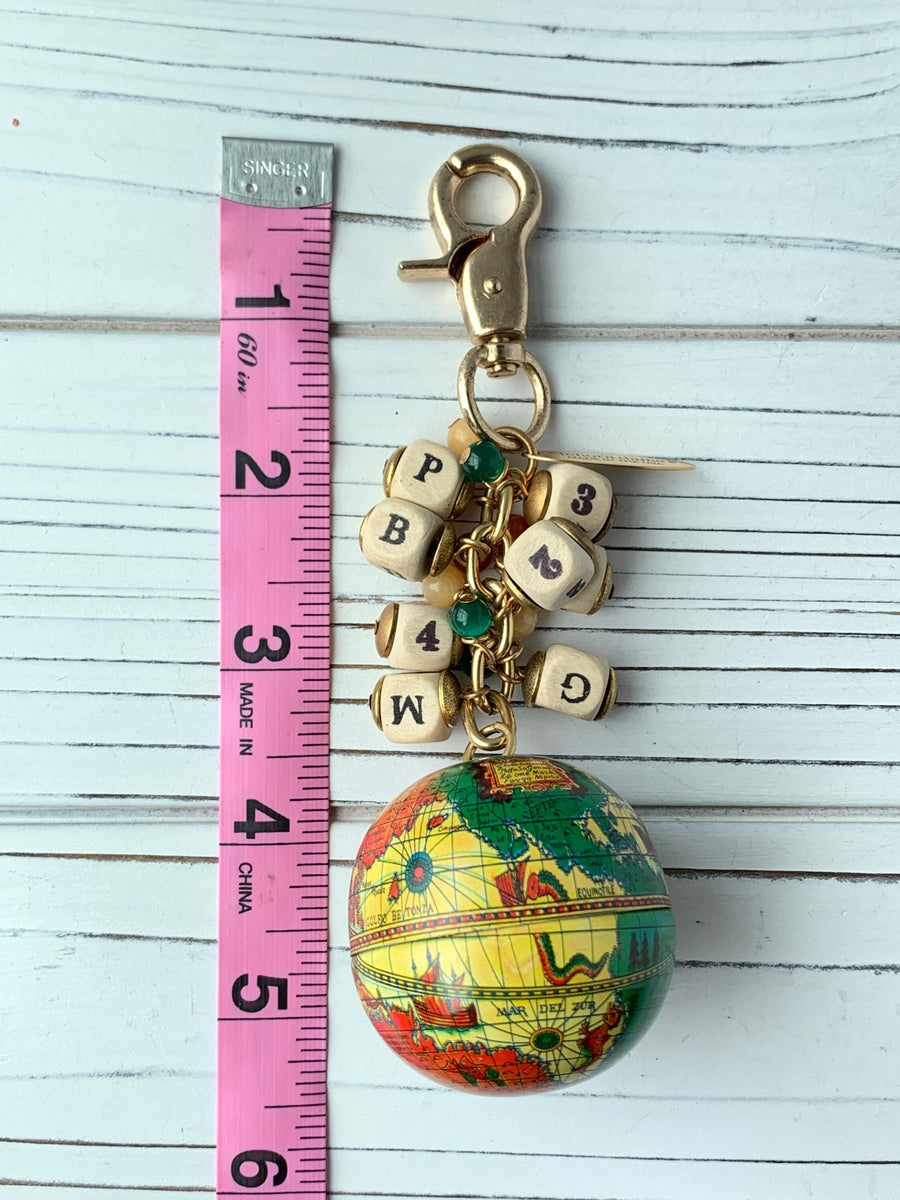 Lenora Dame Pangea Globe Keychain Charm