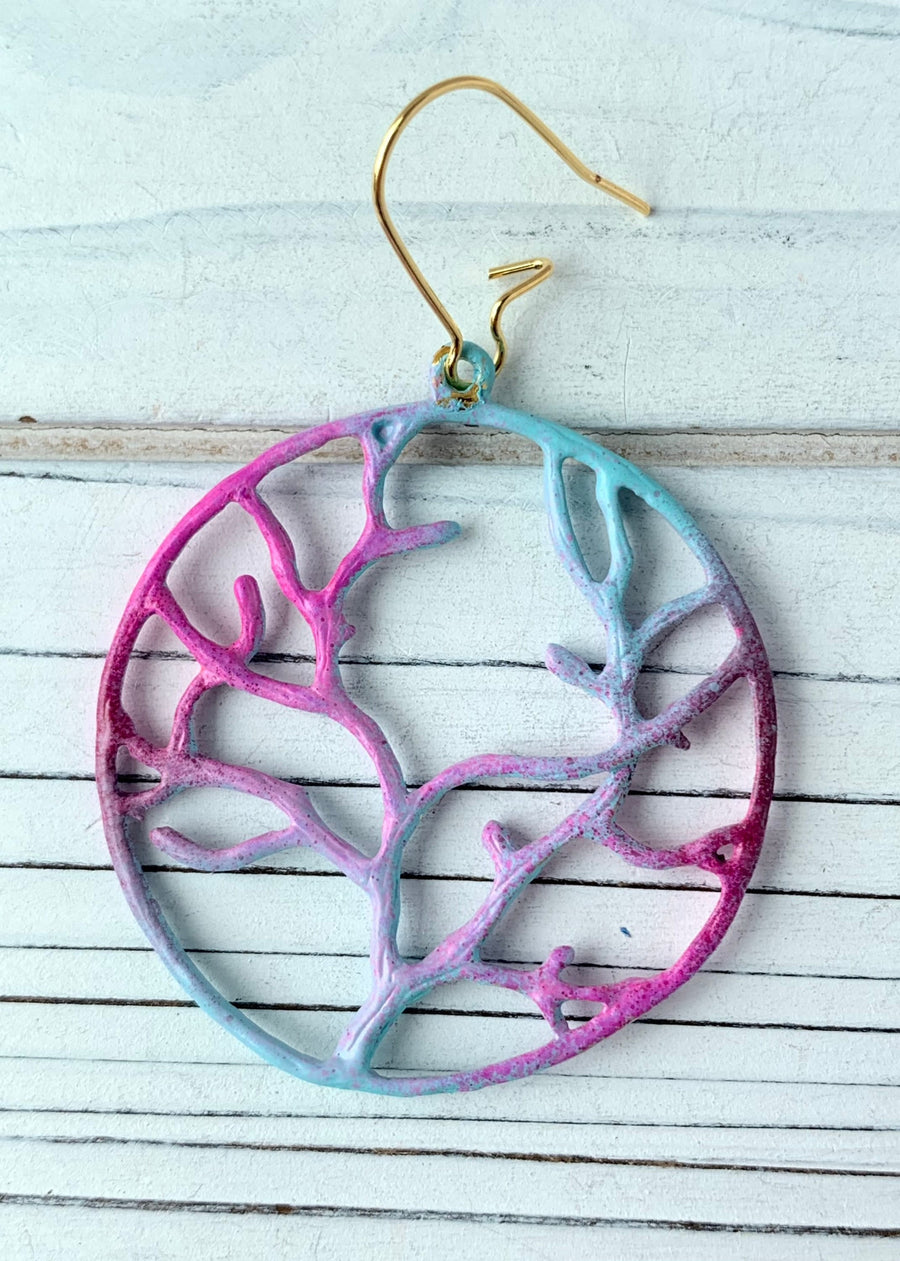 Lenora Dame Willow Tree Earrings in Cotton Candy