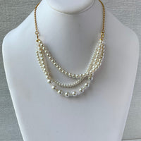 Lenora Dame Petite Triple Strand Pearl Choker Necklace