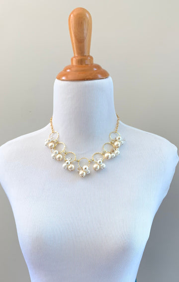 Lenora Dame Pearl + Circles Classic Necklace