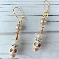 Lenora Dame Skull Bride Earrings