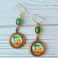 Lenora Dame Pumpkin Patch Earrings - Pumpkin Earrings - Halloween Earrings - Pumpkin Jewelry