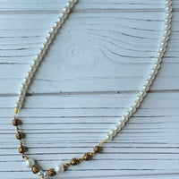 Lenora Dame Crystal Pendant Pearl Necklace