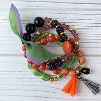 Lenora Dame 4-Piece Cob Web Halloween Stretch Bracelet Set