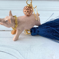 Lenora Dame Wilbur the Pig Tassel Earrings