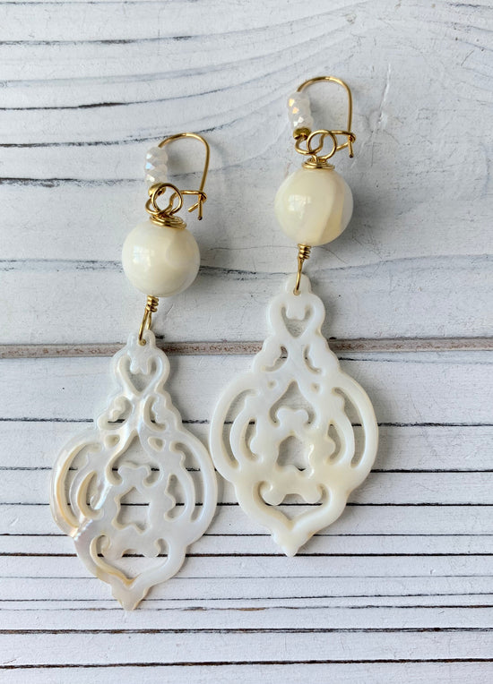 Lenora Dame Henna Offset Earrings