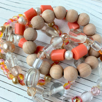 Lenora Dame 5-Piece Just Peachy Stretch Bracelet Set One of a Kind
