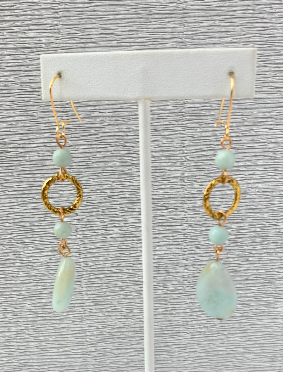 Lenora Dame Jadeite Drop Earrings Semiprecious