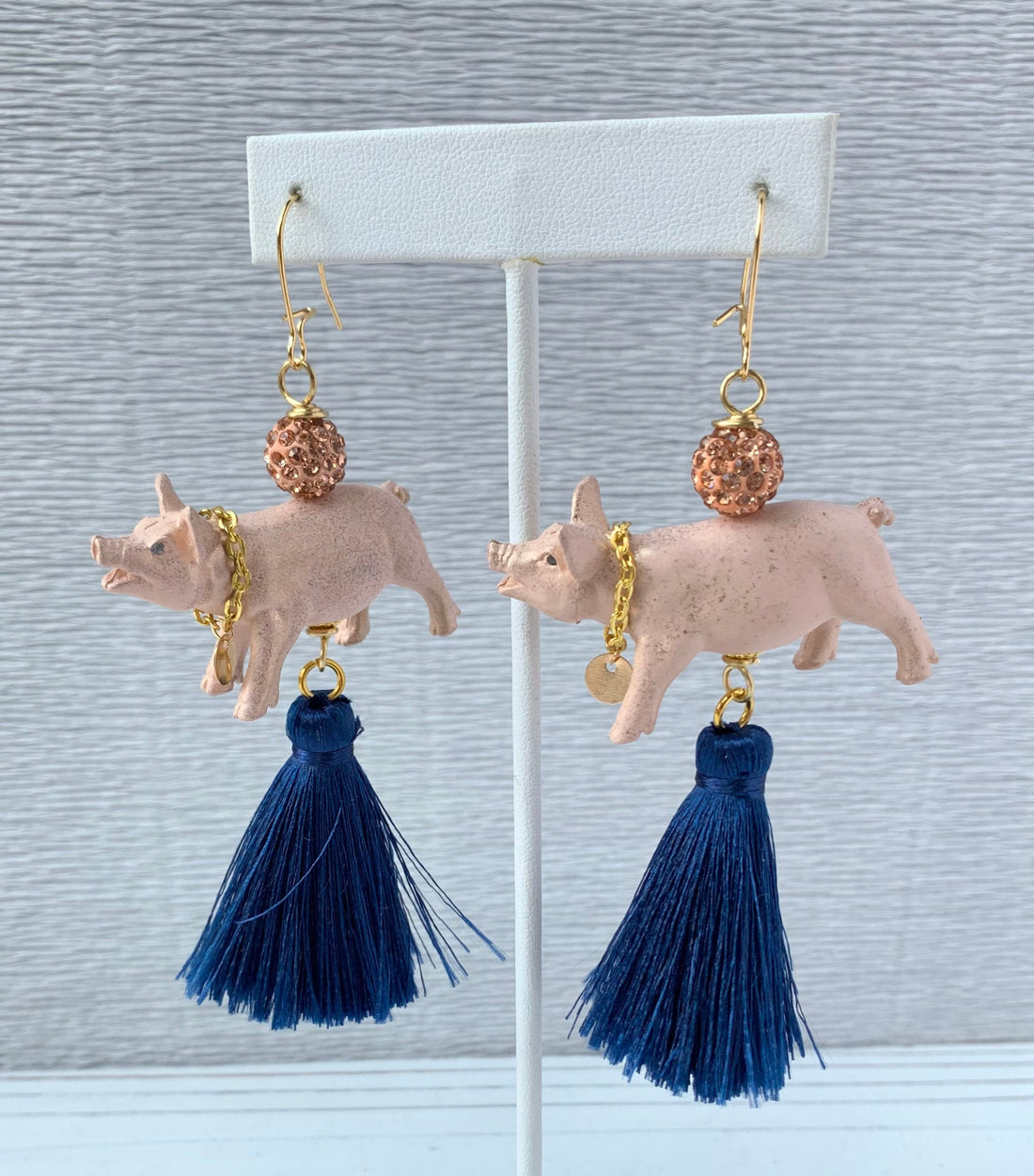 Lenora Dame Wilbur the Pig Tassel Earrings